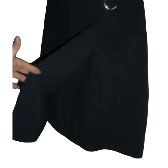 Ann Taylor Skirt Navy Blue Twee Preppy Nautical Coastal Work Quiet Luxury Wrap 8 - Picture 6 of 10